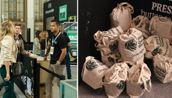 Esplora lo stand Royal Queen Seeds con giochi interattivi, borse regalo brandizzate e momenti salienti dell’evento TYSON 2.0.