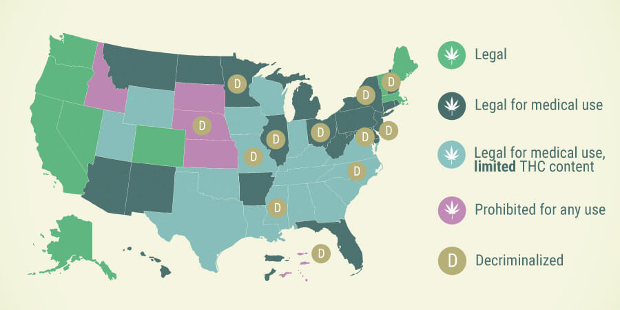 Dove è legale la cannabis negli Stati Uniti