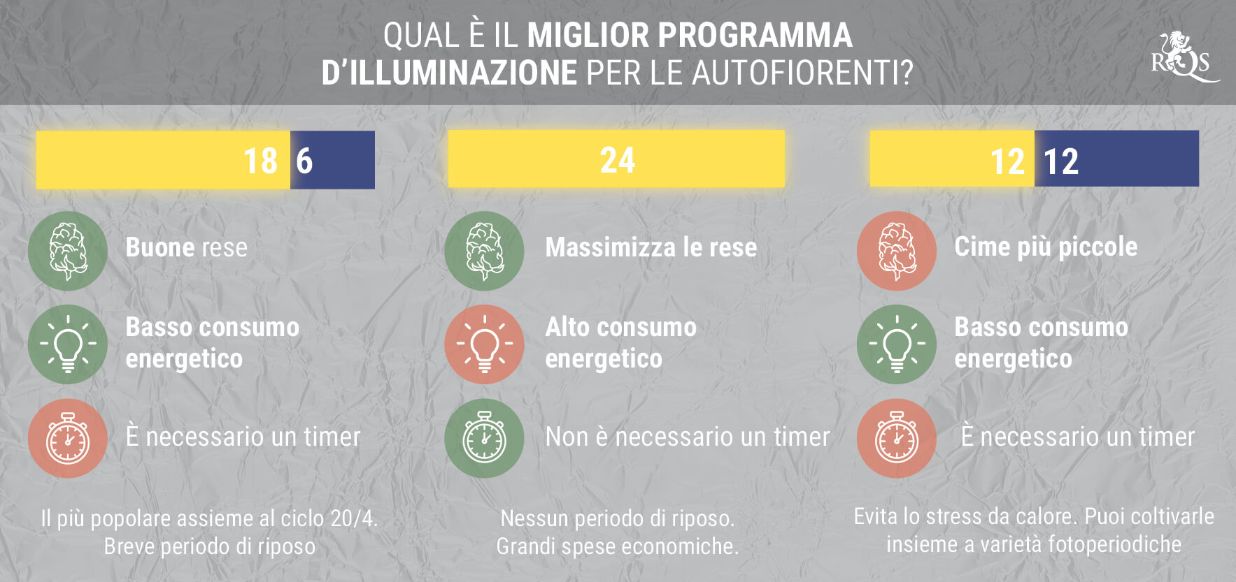 QUAL È IL MIGLIOR PROGRAMMA DI ILLUMINAZIONE PER LA CANNABIS AUTOFIORENTE?