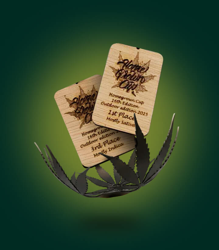 Premi della Homegrown Cup vinti da RQS, con i trofei del primo e terzo posto dell’edizione Outdoor 2025