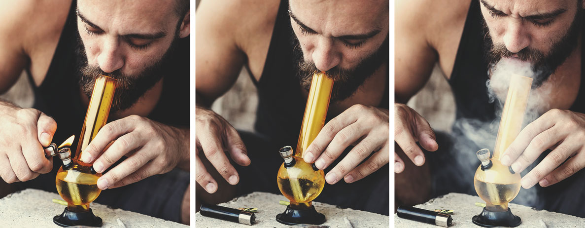 Aspirare dal bong nel modo corretto Aspirare dal bong nel modo corretto