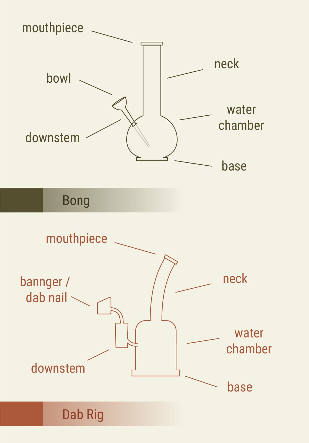 Dab rig e bong: Il design