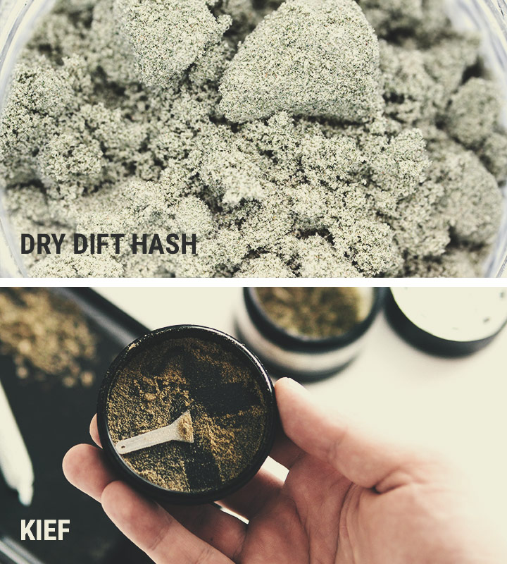 Hashish setacciato a secco vs kief