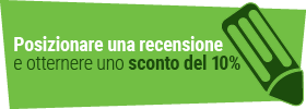 posizionare una recensione e otternere uno sconto del 10%